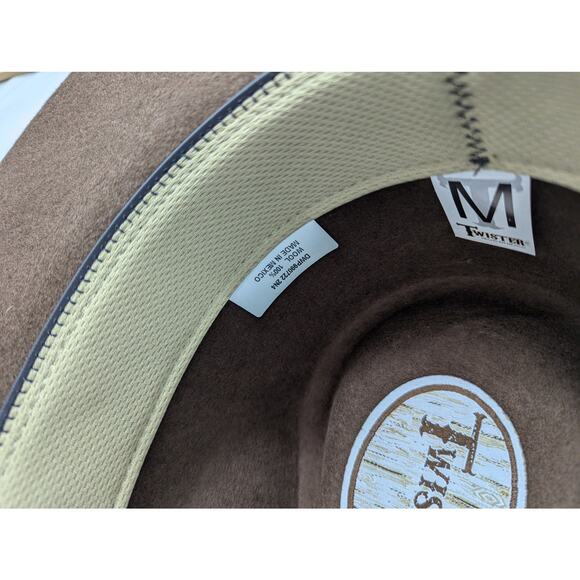 Women's Twister Pinch Front Felt Hat Brown Wool Size M NWT - Picture 8 of 10